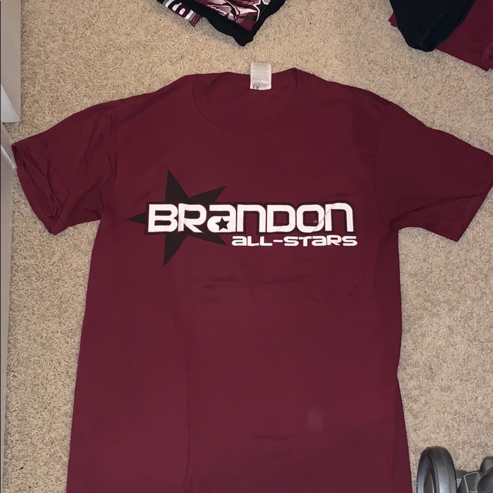 Brandon Allstar cheerleading gym t shirt